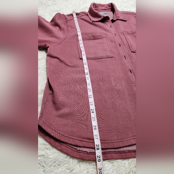 NWT C&C CALIFORNIA Sunwashed Berry Shacket Sz Large / Fall Spring Layering Cozy - Picture 7 of 12